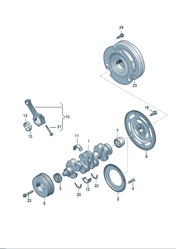 06K105101G Crankshaft - Suitable for Audi A7L