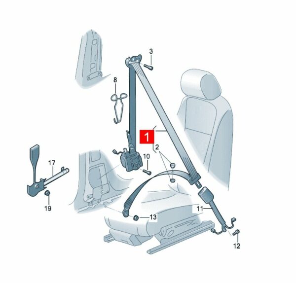 10D857805 Three-Point Seat Belt - Suitable for SAIC Volkswagen ID.3