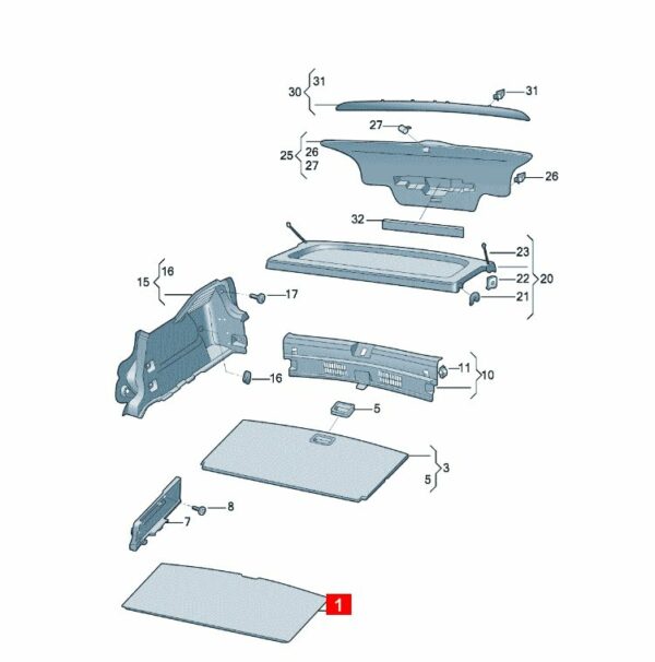 10D863463B Trunk Mat - Suitable for SAIC Volkswagen ID.3