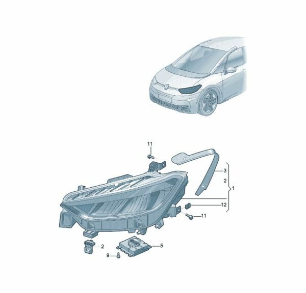 10D941077A, 10D941078A Front Headlamps - Suitable for SAIC Volkswagen ID.3