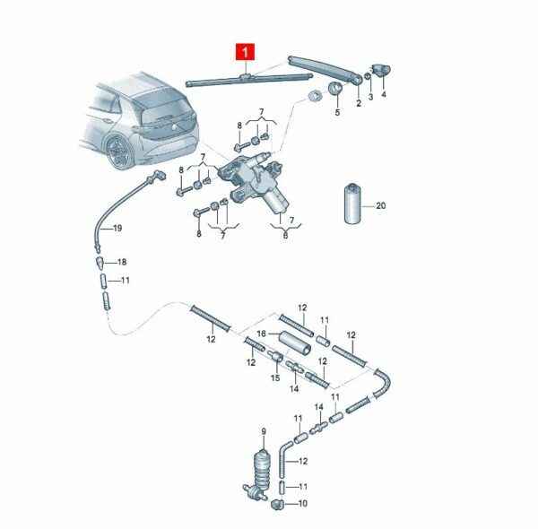 10D955427 Streamlined Wiper Blade - Suitable for SAIC Volkswagen ID.3