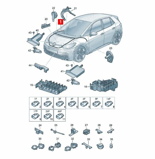 10D971420 Engine Compartment Wiring Harness - Suitable for SAIC Volkswagen ID.3