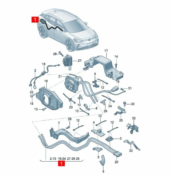 10D971531 High Voltage Wiring Harness - Suitable for SAIC Volkswagen ID.3