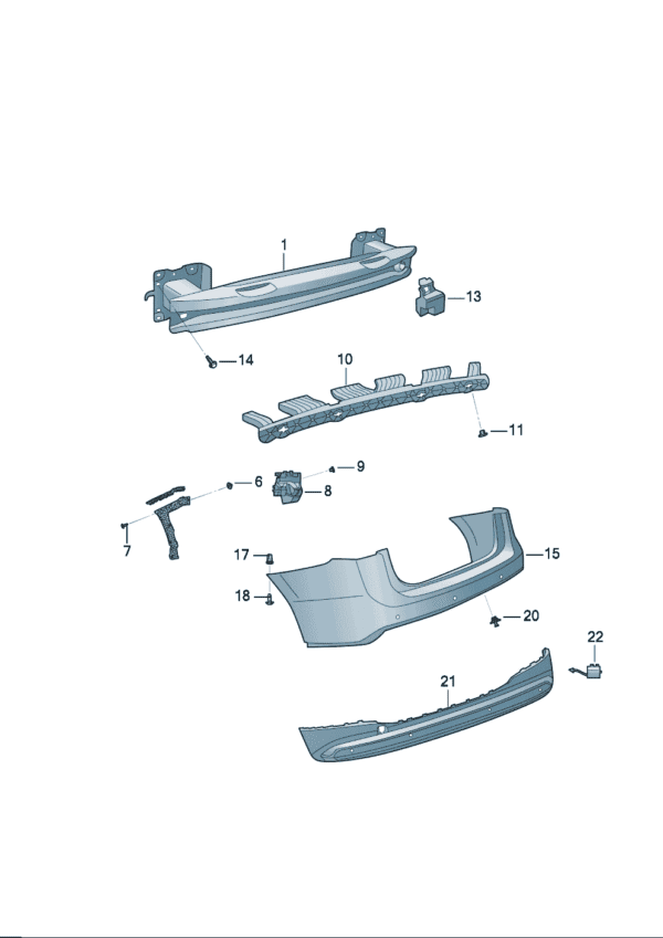 11G807305 Rear Bumper - Suitable for Volkswagen ID7