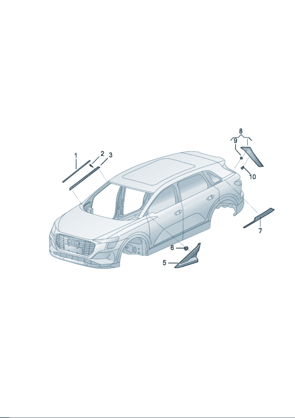 12D854541 12D854542 fixing strip suitable for Audi Q5e tron
