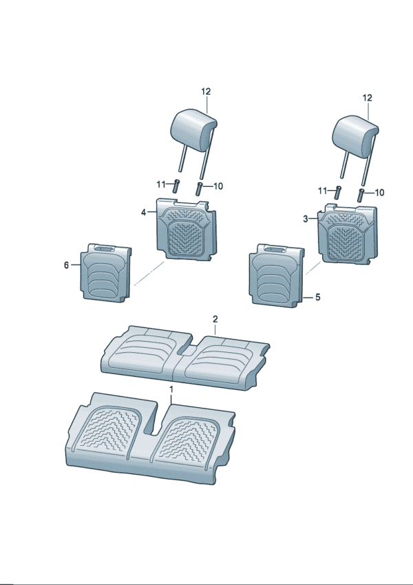 12D888175 Seat cushion for Audi Q5e tron