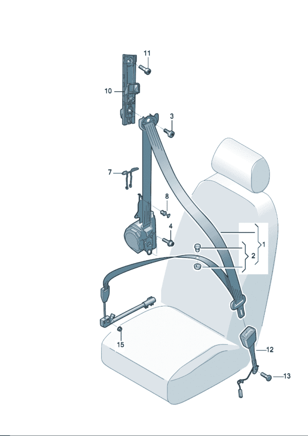 12G857705 12G857706 SEAT BELT FOR AUDI Q5e tron