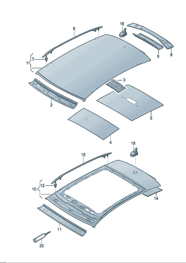 14A817163 Roof Crossmember - Suitable for Volkswagen ID7