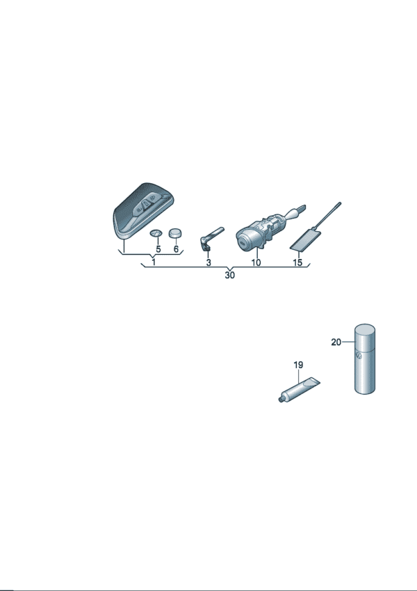 14G 898 374 Lock Cylinder - Suitable for Volkswagen ID7