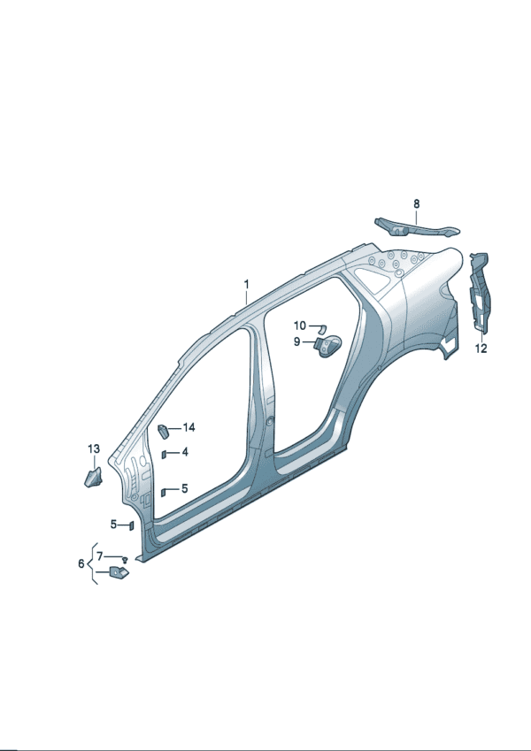 14G809605A, 14G809606A Side Panels - Suitable for Volkswagen ID7