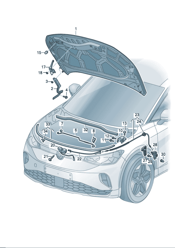 14G823031B Front Hood - Suitable for Volkswagen ID7