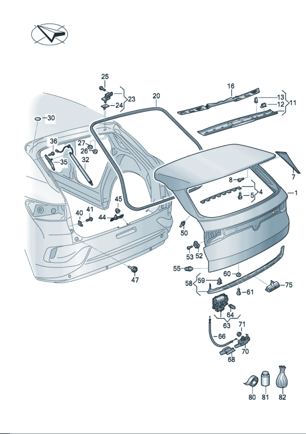 14G827025E Rear Trunk Lid - Suitable for Volkswagen ID7