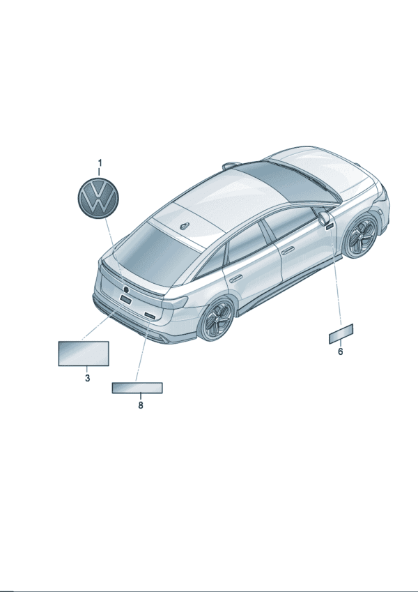 14G853687 Marking Lettering - Suitable for Volkswagen ID7