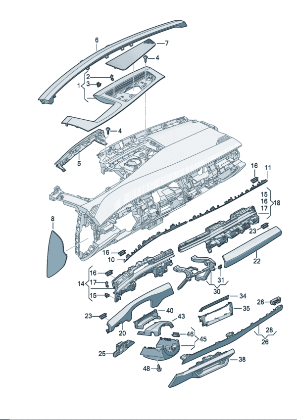 14G858763A Cover Plate - Suitable for Volkswagen ID7