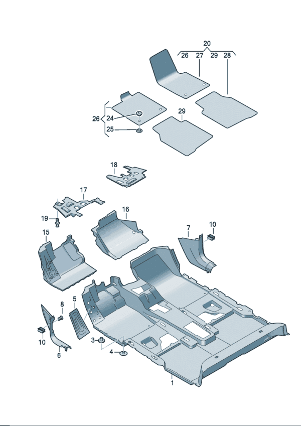 14G863021 Floor Mat - Suitable for Volkswagen ID7