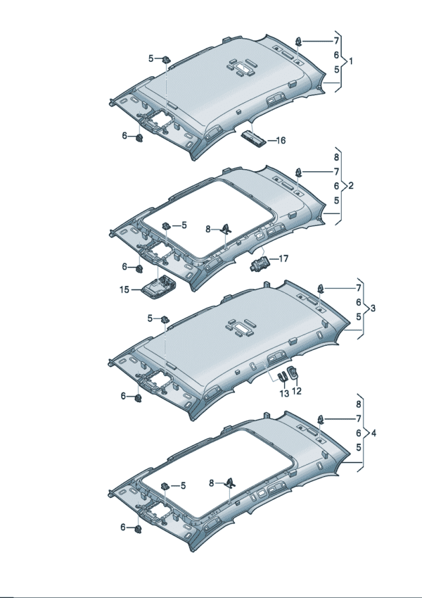 14G867501A Roof Lining - Suitable for Volkswagen ID7