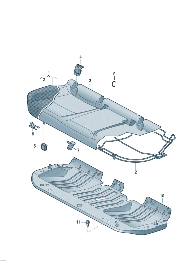 14G885175 Backrest Cushion - Suitable for Volkswagen ID7