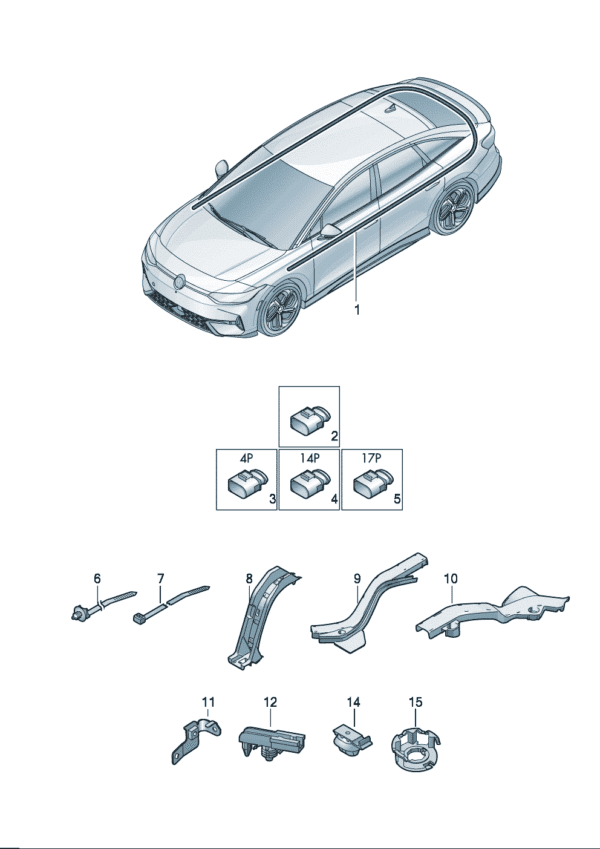 14G971042 Chassis Wiring Harness - Suitable for Volkswagen ID7