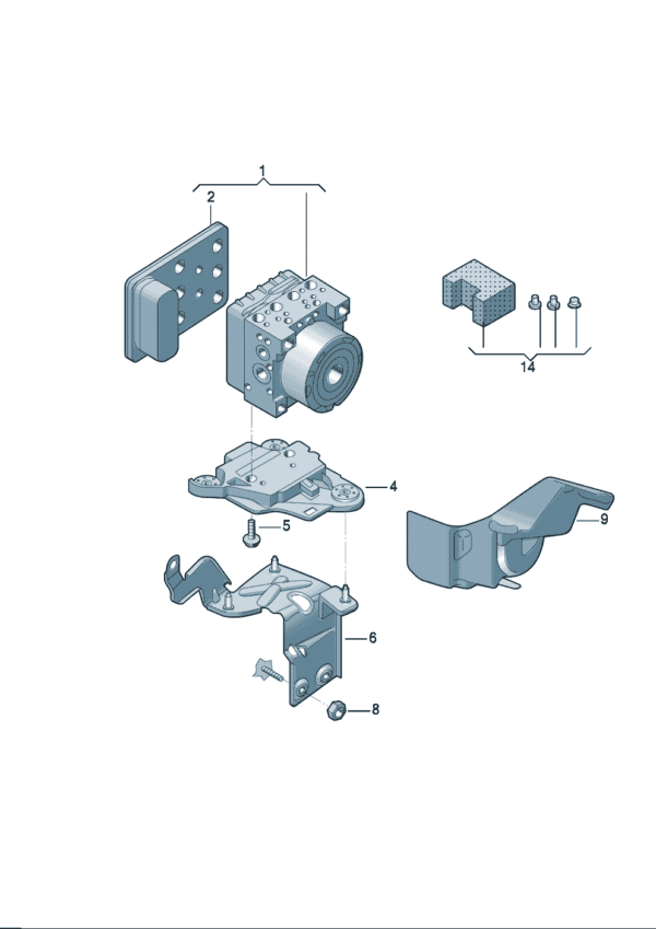 1EA614517AR ABS unit with control unit for Audi Q5e tron