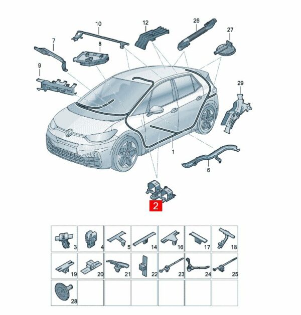 1EA937546 Plug-in Connector Bracket Seat - Suitable for SAIC Volkswagen ID.3