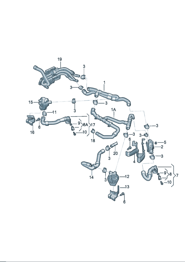 1ED122109 Coolant Hose - Suitable for Volkswagen ID3, ID4, ID6, ID7