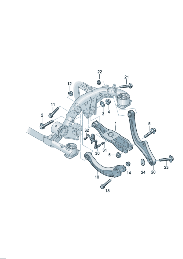 1ED505311B swingarm for Audi Q5e tron