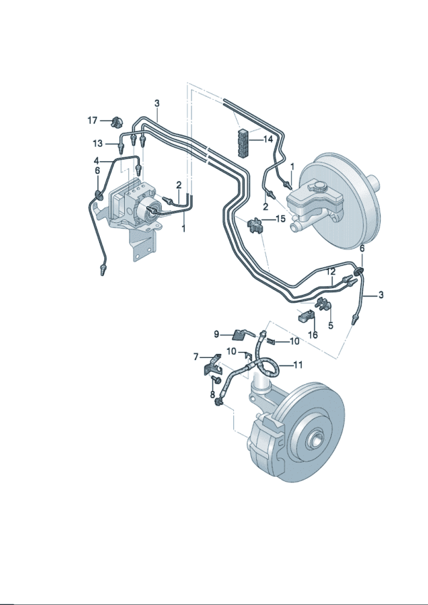 1ED614739 brake pipe for Audi Q5e Tron