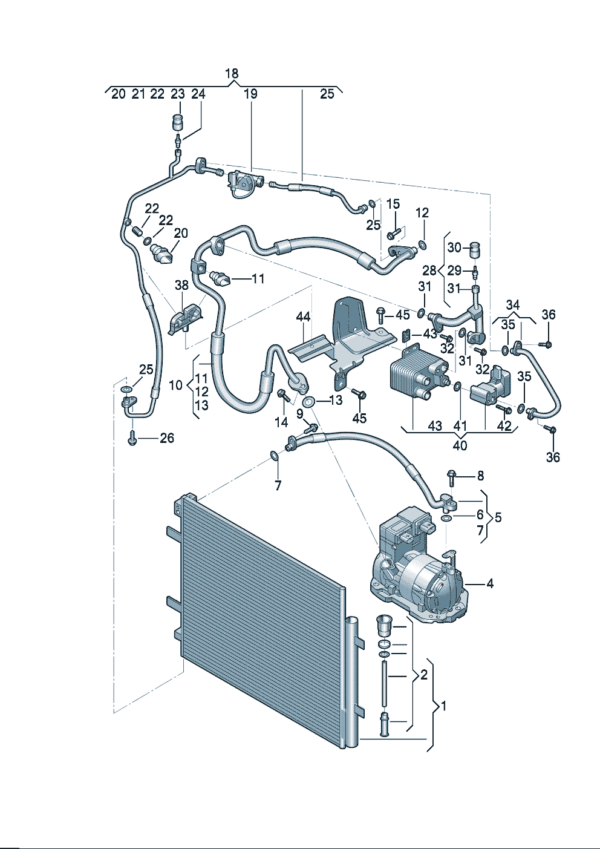 1ED816411 Air Conditioner Condenser for Audi Q5e tron