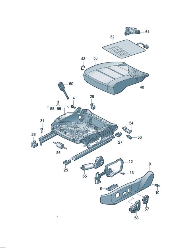 1ED881105A Electric Seat Bracket - Suitable for Volkswagen ID7