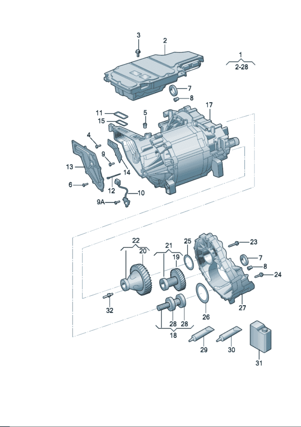 1ED901153G Electric Drive Traction Motor D for Audi Q5e tron