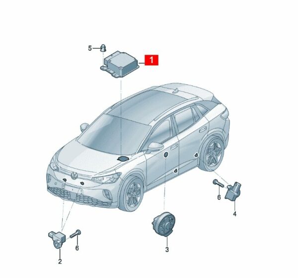 1ED959655AG Airbag Control Unit - Suitable for SAIC Volkswagen ID.3