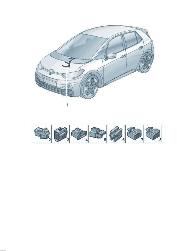 1ED971566D Electronic Control Air Conditioner Wiring Harness - Suitable for SAIC Volkswagen ID.3