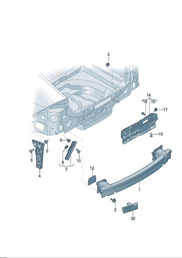 4KG807309 bumper skeleton for Audi A7L