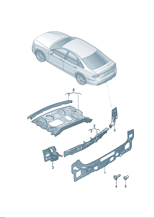 4KG813307 Rear end plate suitable for Audi A7L