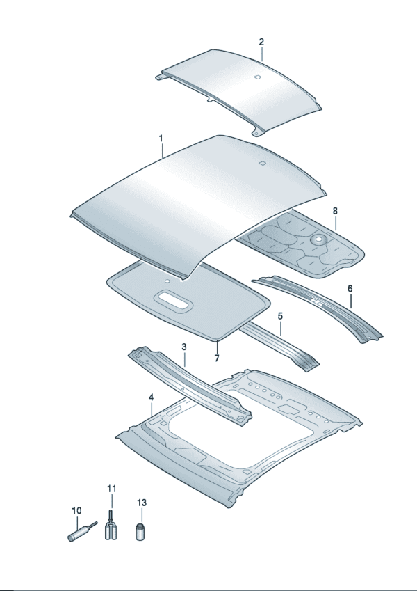 4KG817109 Rear roof part suitable for Audi A7L