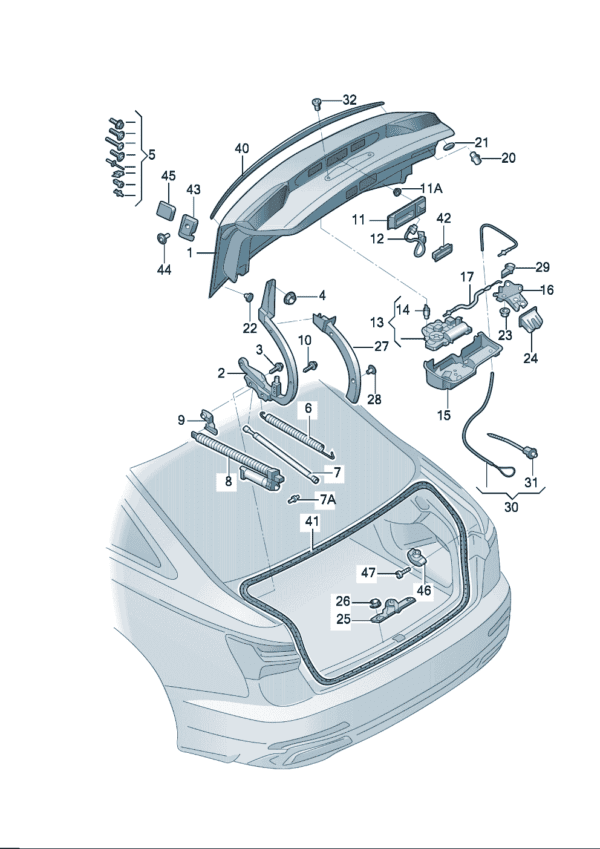 4KG827025 Rear hatch suitable for Audi A7L