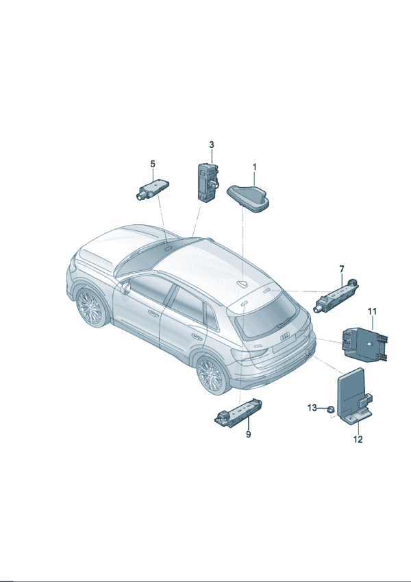 5WA035507A Roof Combo Antenna for Audi Q6