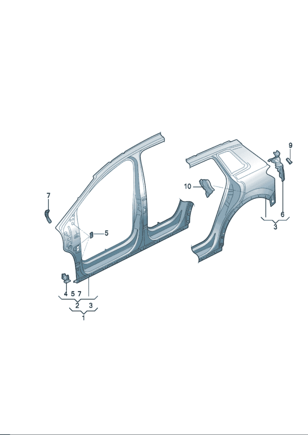 89D810075 89D810076 SIDE PANELS FOR AUDI Q5e tron