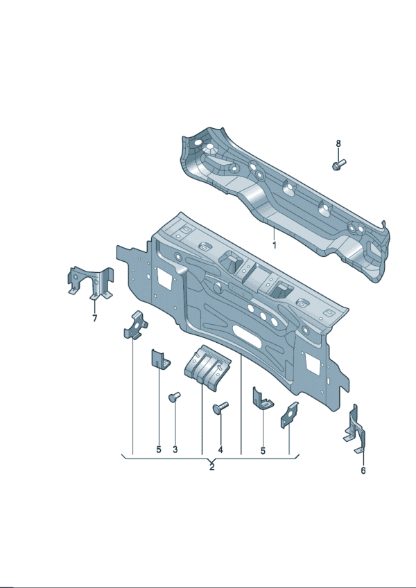 89D813309 Rear end plate for Audi Q5e tron