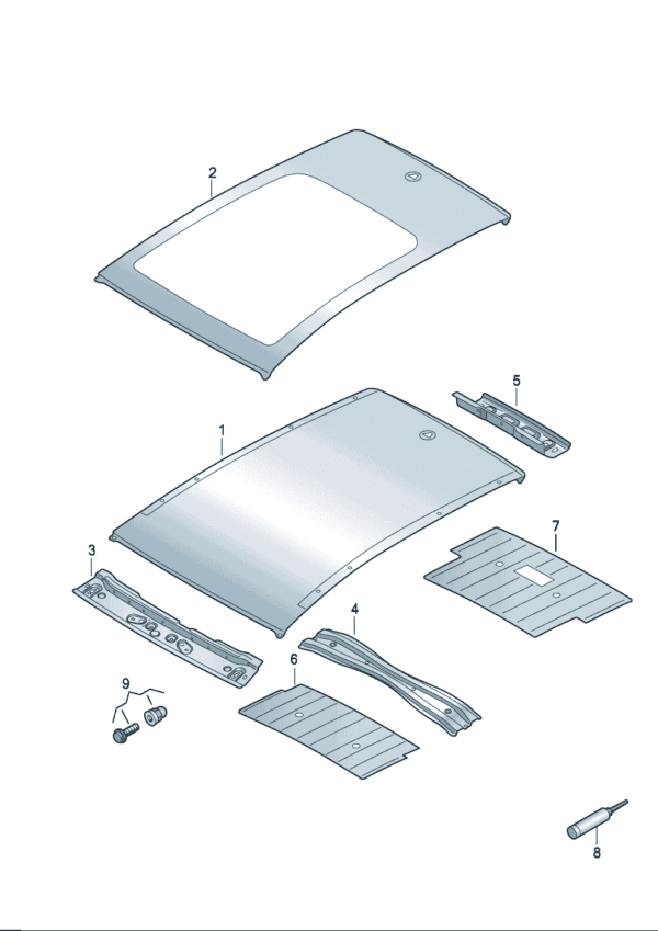 89D817017 Roof for Audi Q5e tron