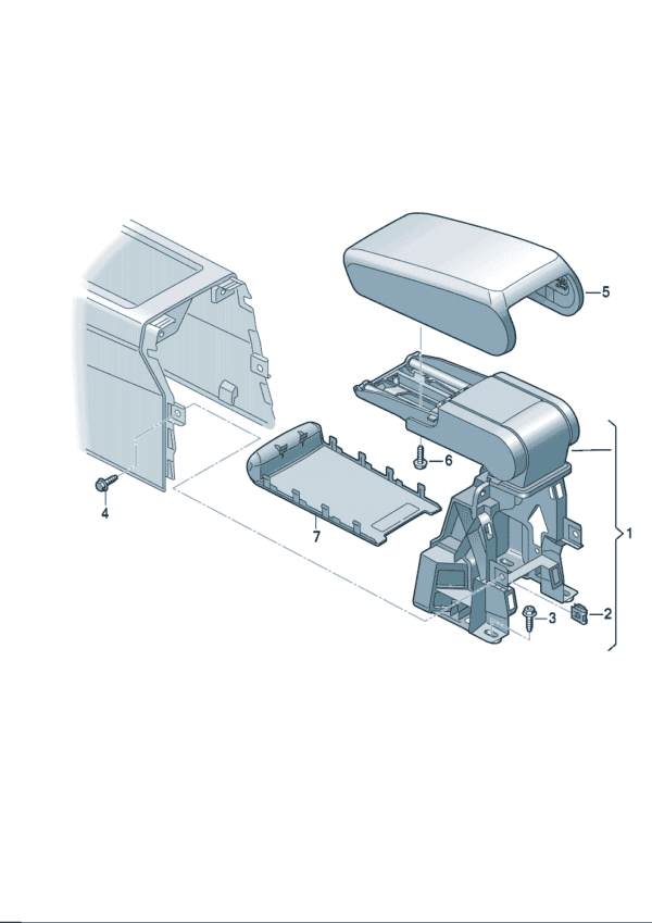 89D864283 Armrest support for Audi Q5e tron
