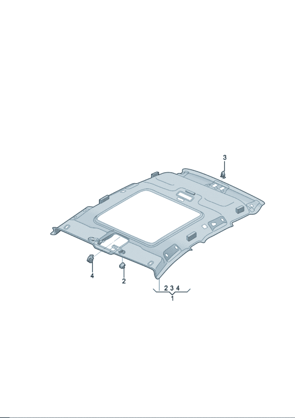 89D867506 Molded roof for Audi Q5e tron