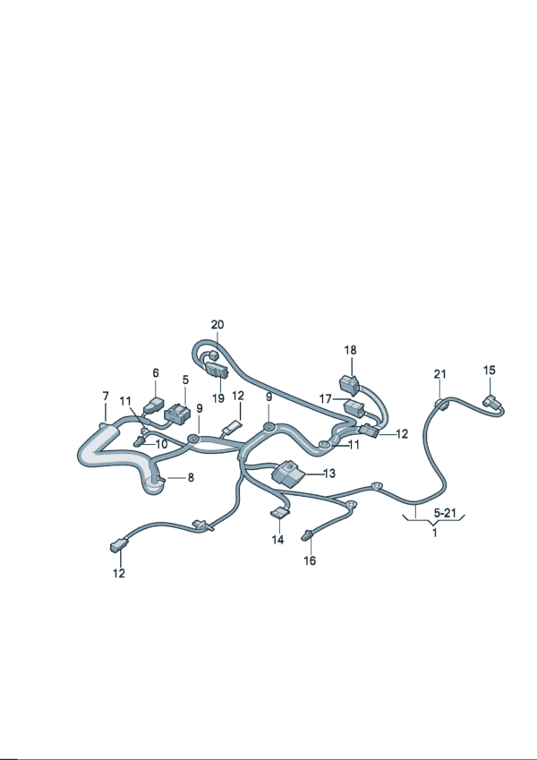 89D971366A 89D971366J SEAT UNDERFRAME WIRING HARNESS FOR AUDI Q5e tron