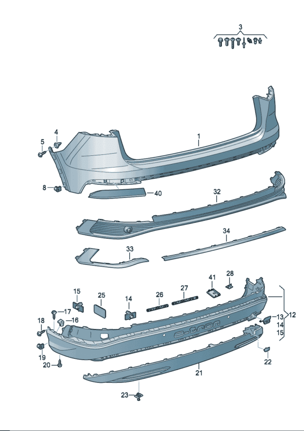 89G807511GRU Bumper cover suitable for Audi Q4e Tron