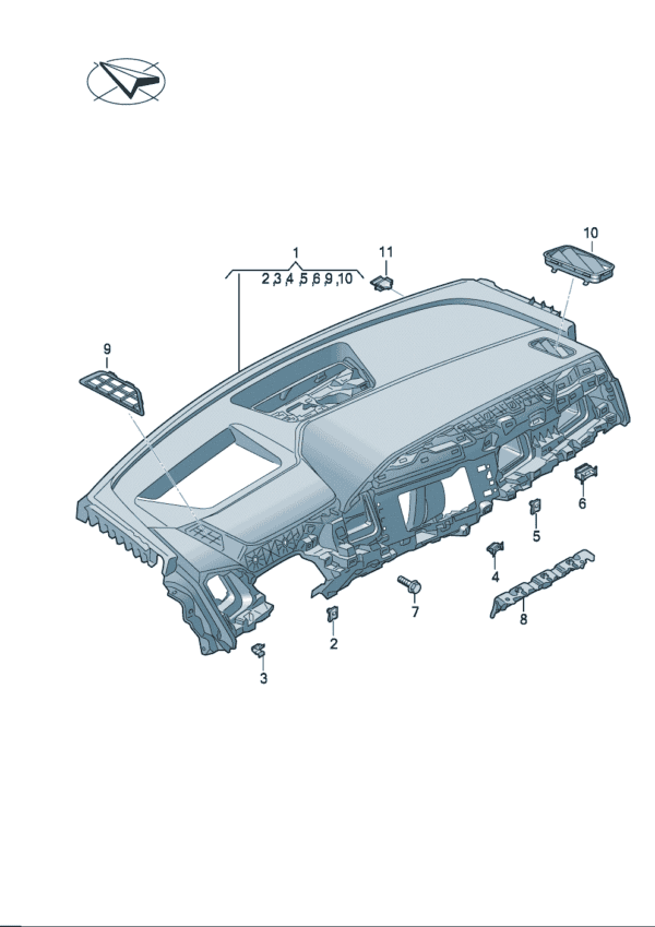 89G857001 Dashboard suitable for Audi Q4e Tron