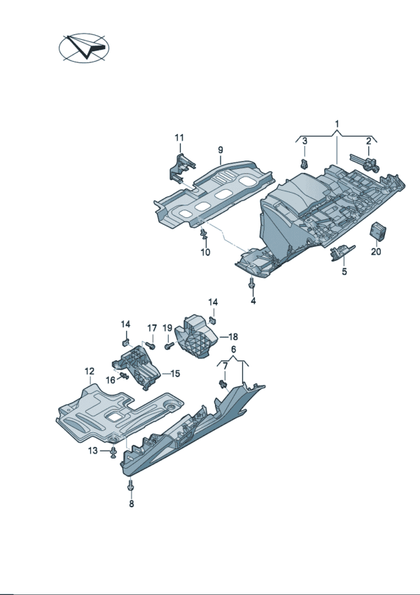 89G857035 Glove box assembly suitable for Audi Q4e Tron