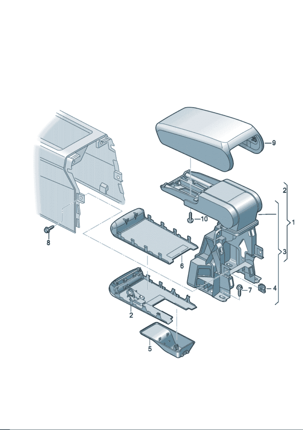 89G864283 Armrest support suitable for Audi Q4e Tron