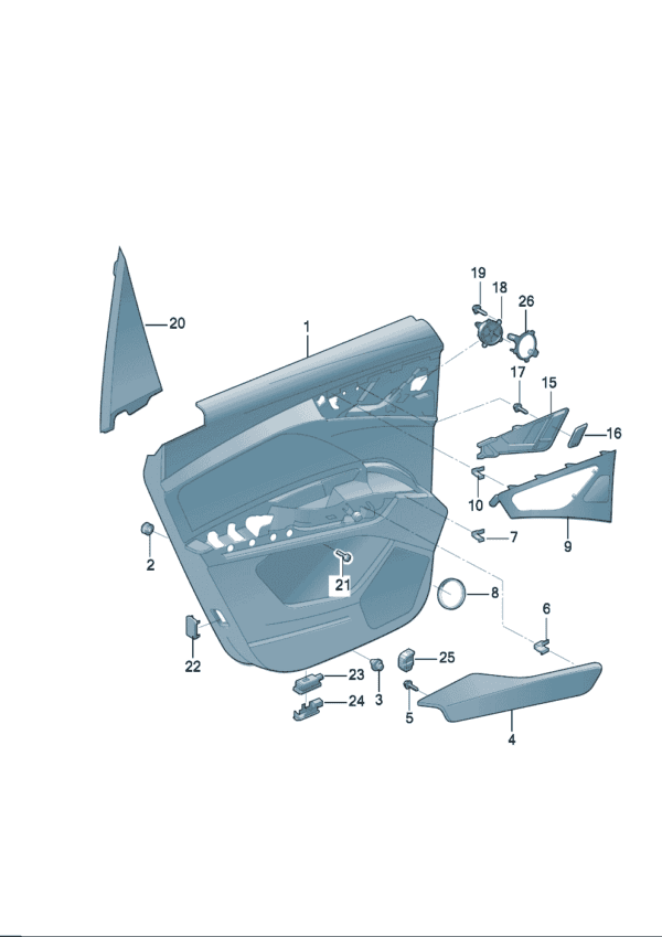89G867307B Door trim suitable for Audi Q4e Tron