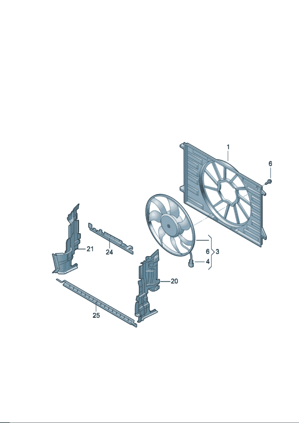 8W0121207B Radiator Fan - Suitable for Audi A7L