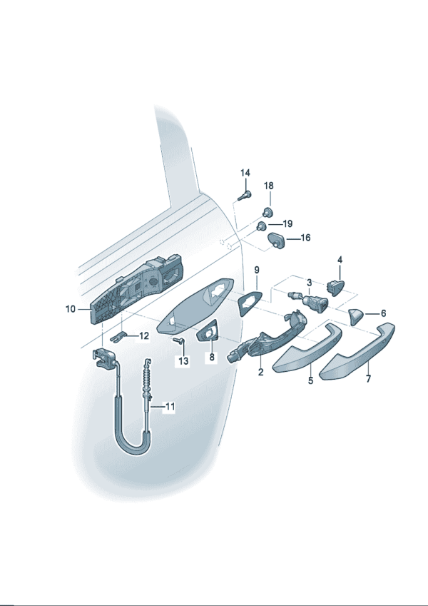 8Y0959121 8Y0959122 handle suitable for Audi Q5e tron